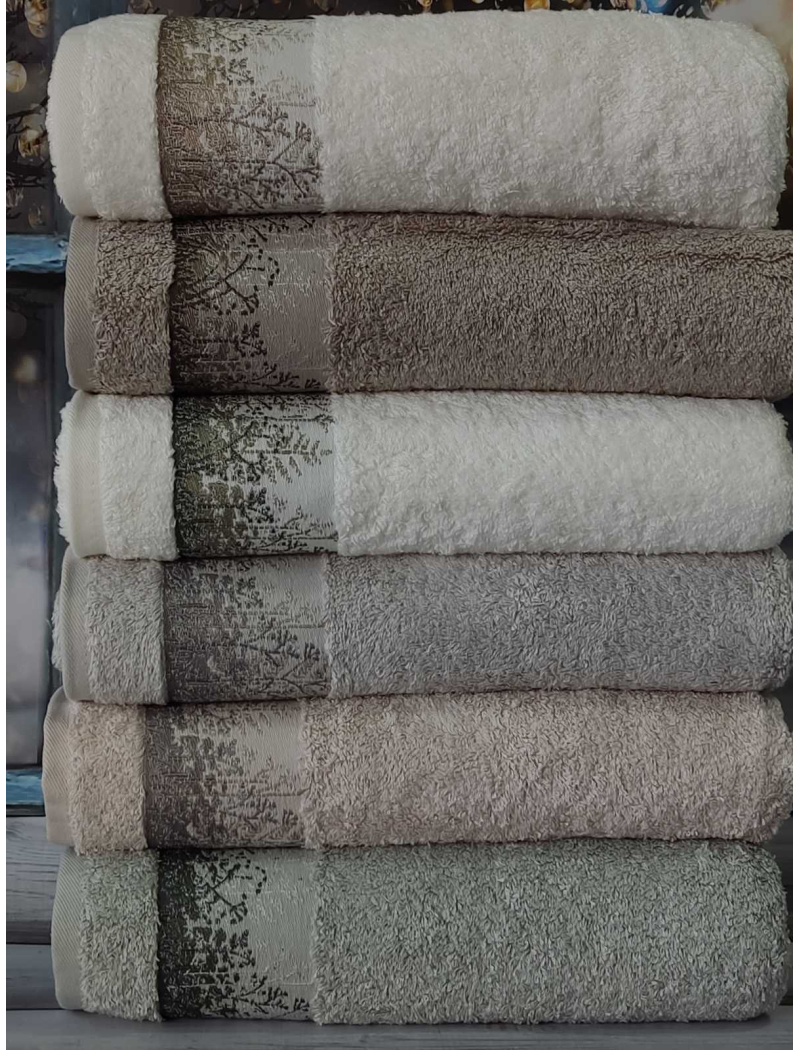 Tenti бамбукові рушники 70x140см., 6шт/уп. Pupilla Туреччина