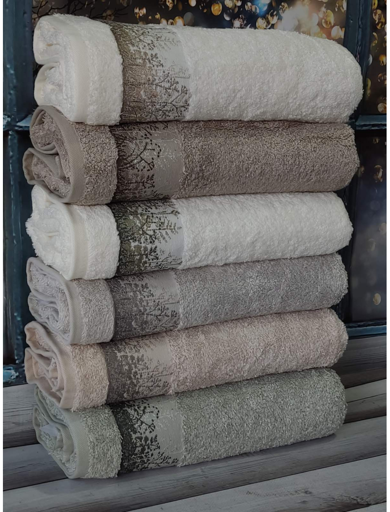 Tenti бамбукові рушники 70x140см., 6шт/уп. Pupilla Туреччина