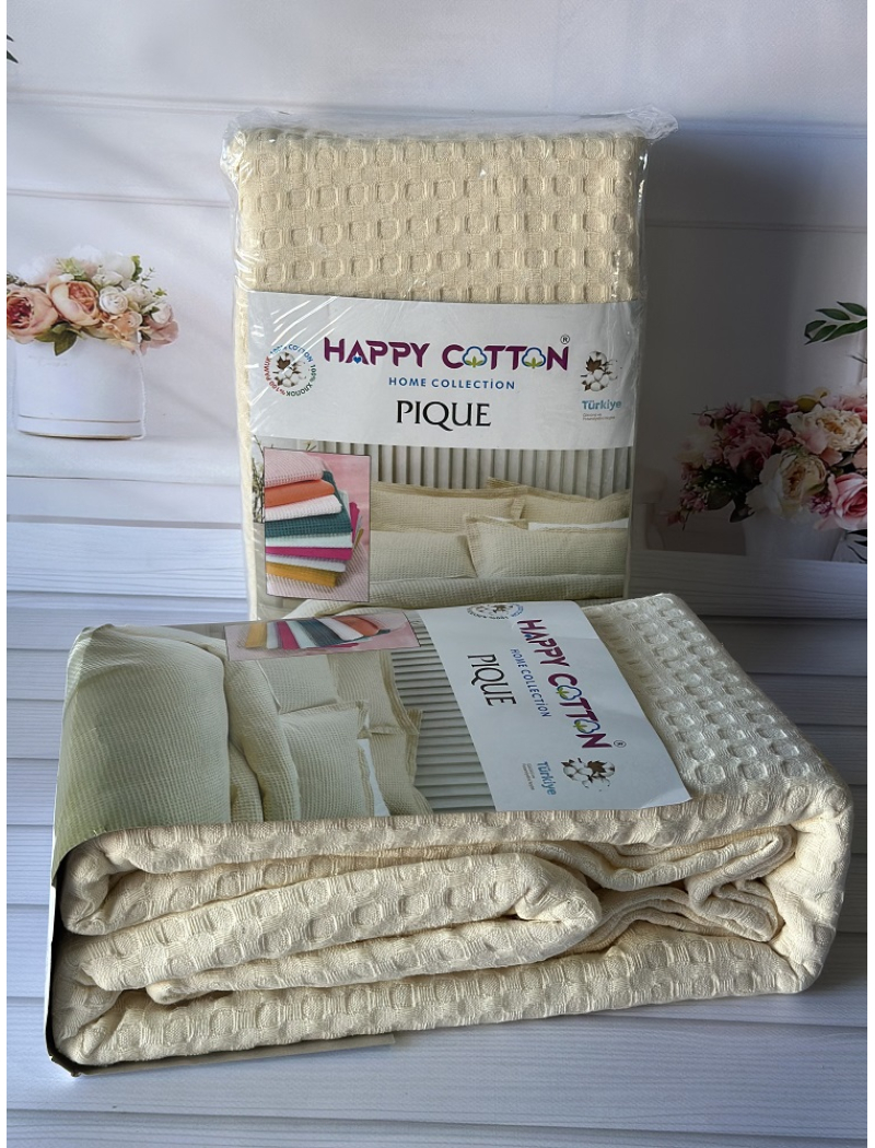 Вафельное пике 200х240см. Хлопок. By Ido Турция. 9251-2