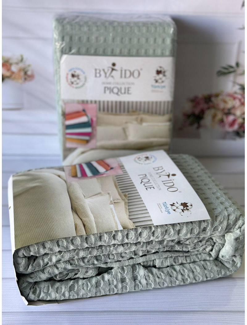 Вафельное пике 200х240см. Хлопок. By Ido Турция. 9251-4