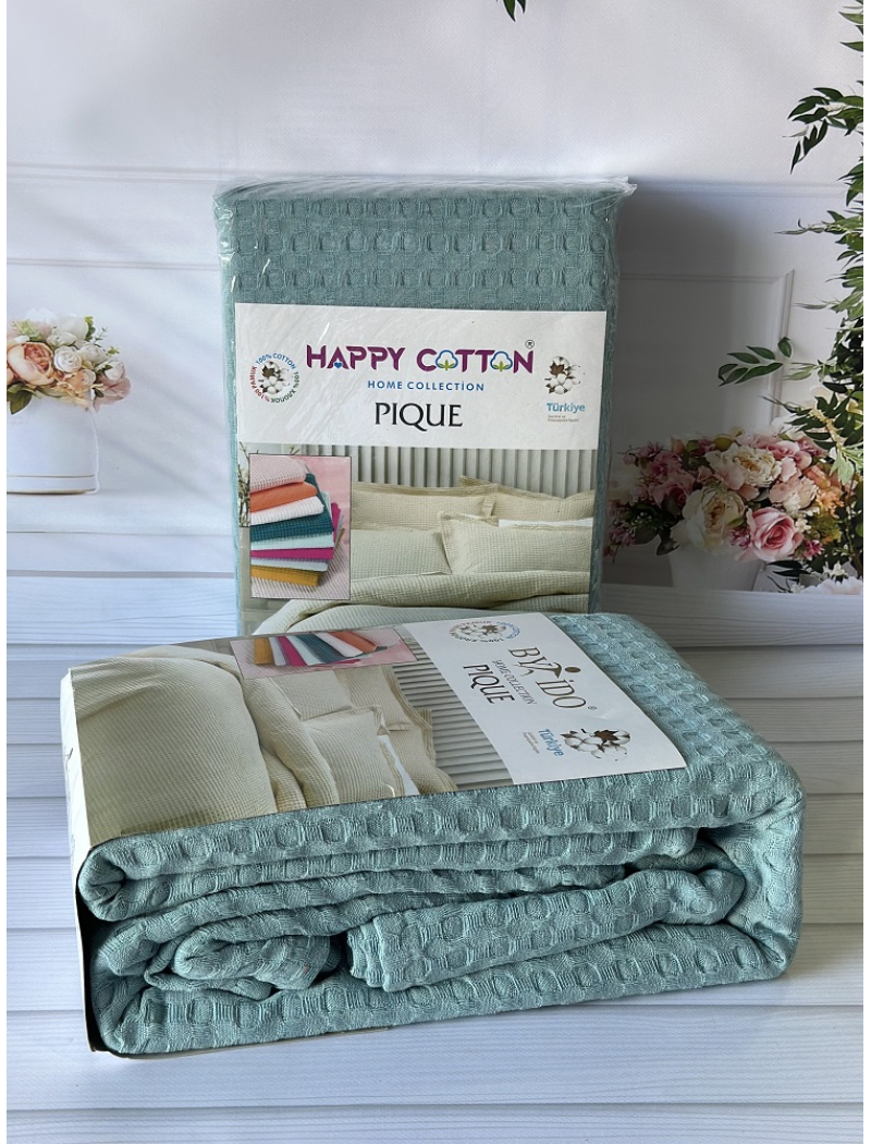 Вафельное пике 200х240см. Хлопок. By Ido Турция. 9251-6