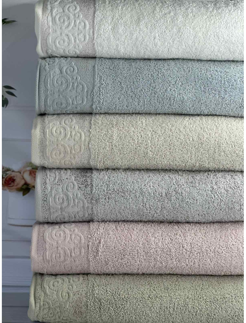 Vip cotton Sila махрові рушники 50х90см., 6 шт/уп. CestepeТуреччина.