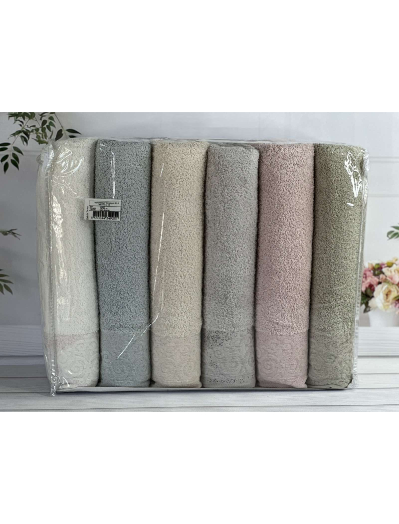 Vip cotton Sila махрові рушники 50х90см., 6 шт/уп. CestepeТуреччина.