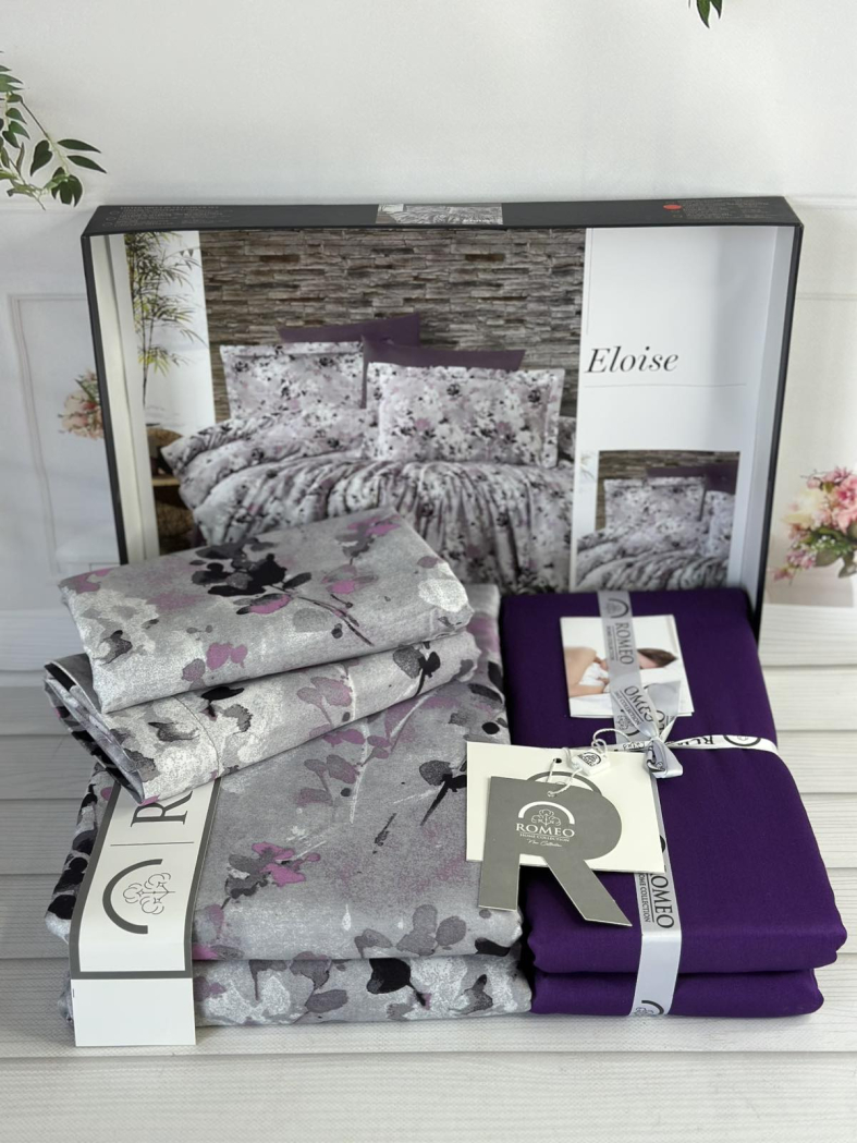 Eloise сатинова постільна білизна. Євро розмір. Romeo home Туреччина.
