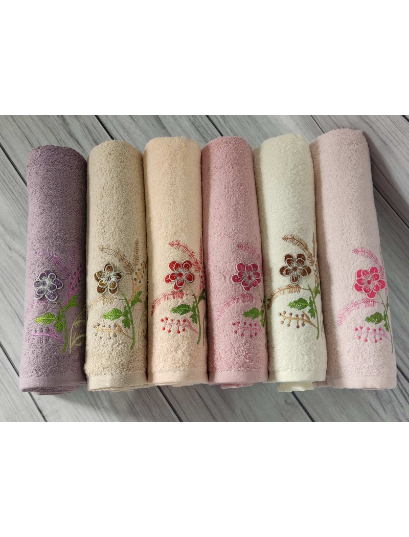 3D Flowers 70х140см., 6 шт/уп. Банні махрові рушники Mame Туреччина