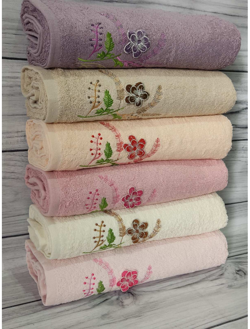 3D Flowers 70х140см., 6 шт/уп. Банні махрові рушники Mame Туреччина