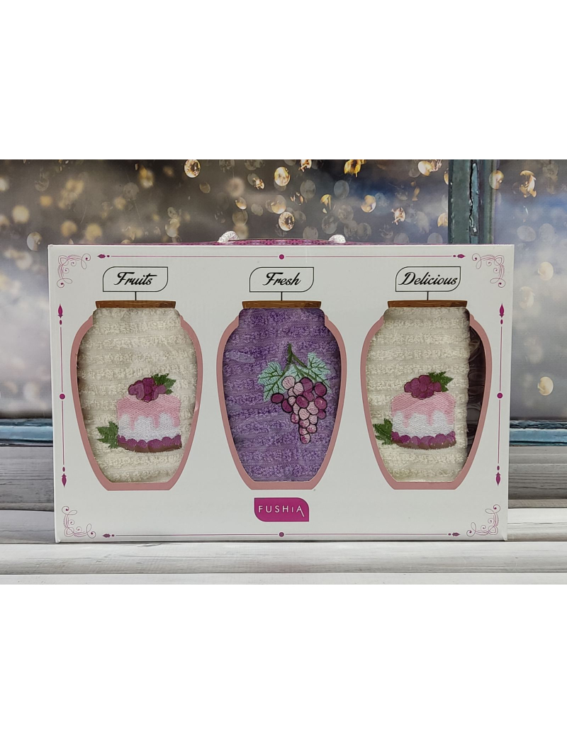 Fushia Uzum 3в1 40х60см., набір рушників (махра).