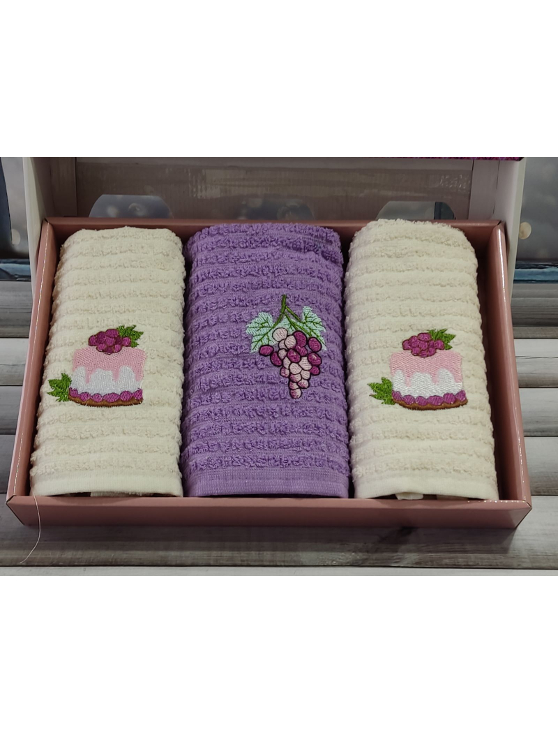 Fushia Uzum 3в1 40х60см., набір рушників (махра).