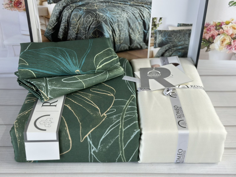 Grace сатинова постільна білизна. Євро розмір. Romeo home Туреччина.