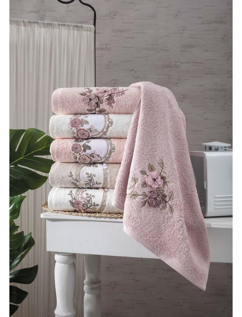 HAYAL FLOWERS бамбукові рушники 70х140см., 6 шт/уп. Pupilla Туреччина.