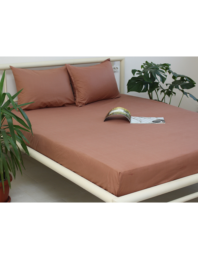 Простирадло на резинці + наволочки 160х200х20 Mahogany Rose