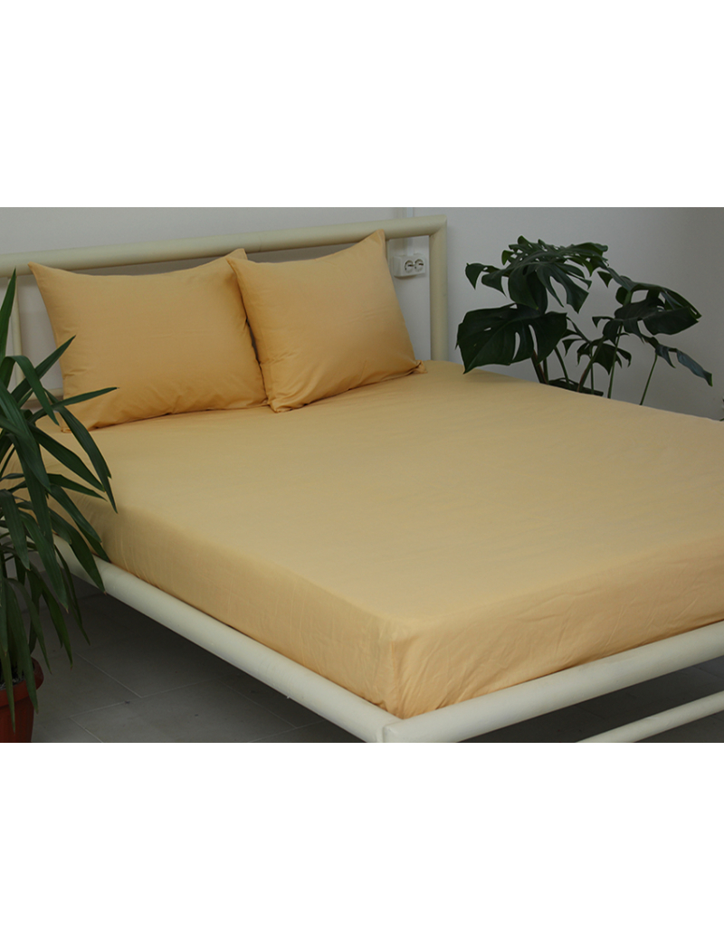 Простынь на резинке + наволочки 160х200х20 Apricot Cream