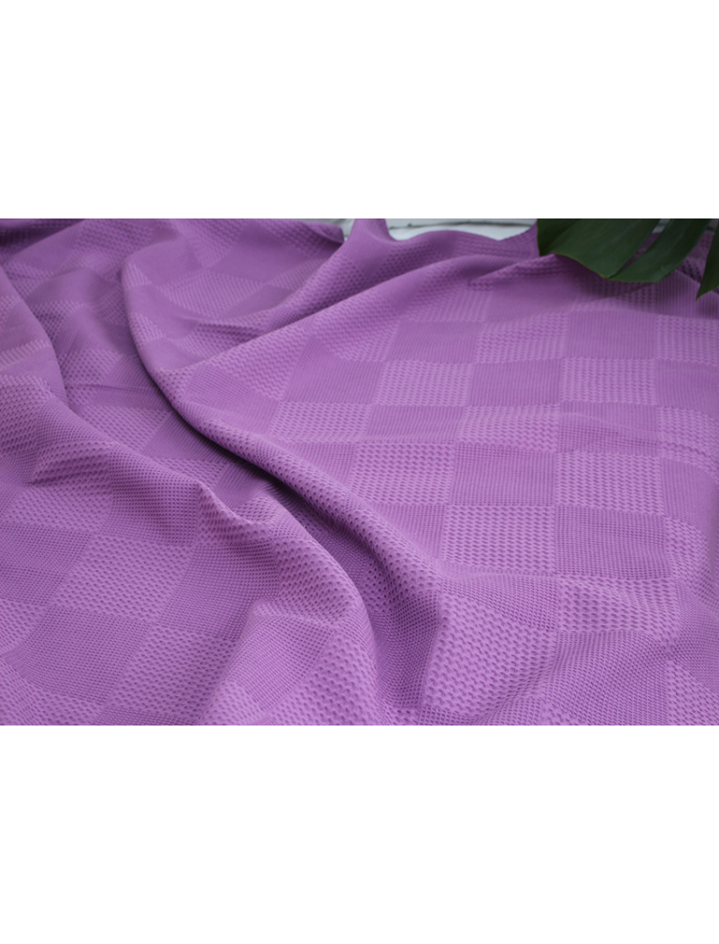 Простынь-покрывало пике 160х235 см. Клетка лаванда