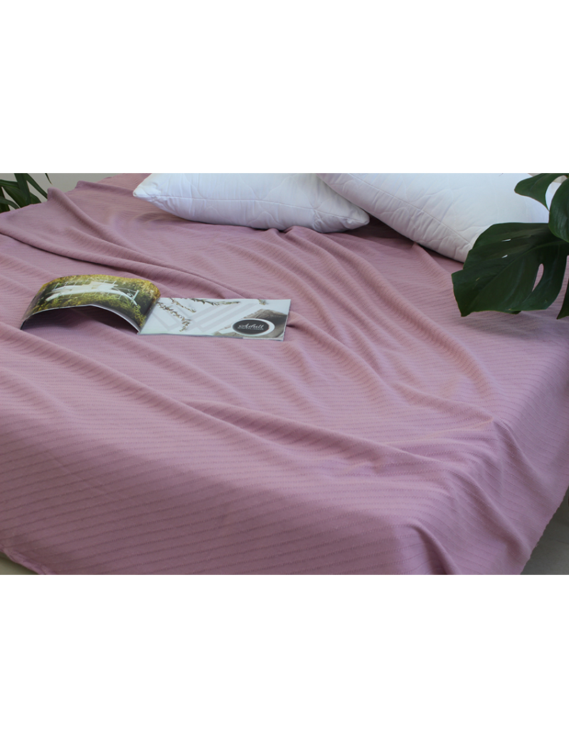 Простынь-покрывало пике 160х235 см. Полоса лиловая