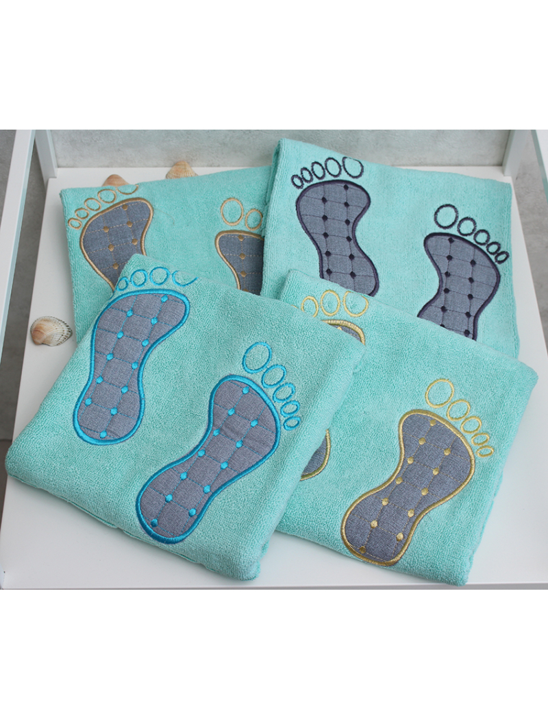 Полотенце махровое Ножки цвет: аква (Турция)