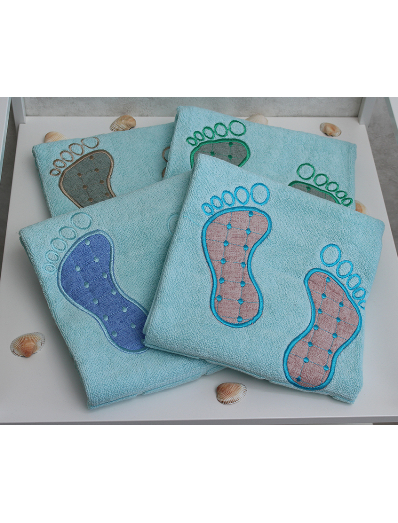 Полотенце махровое Ножки цвет: св. голубой (Турция)