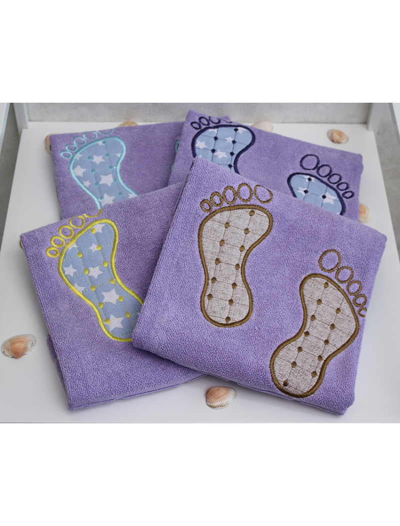 Полотенце махровое Ножки цвет: сиреневый (Турция)