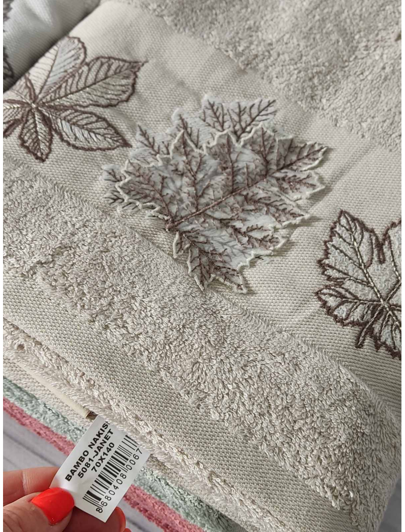 Janet yaprak бамбукові рушники 50х90см., 6шт/уп. Pupilla Туреччина