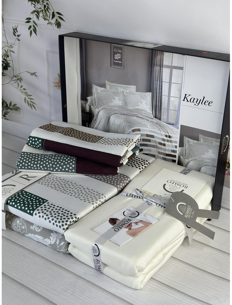 Kaylee сатинова постільна білизна. Євро розмір. Romeo home Туреччина.
