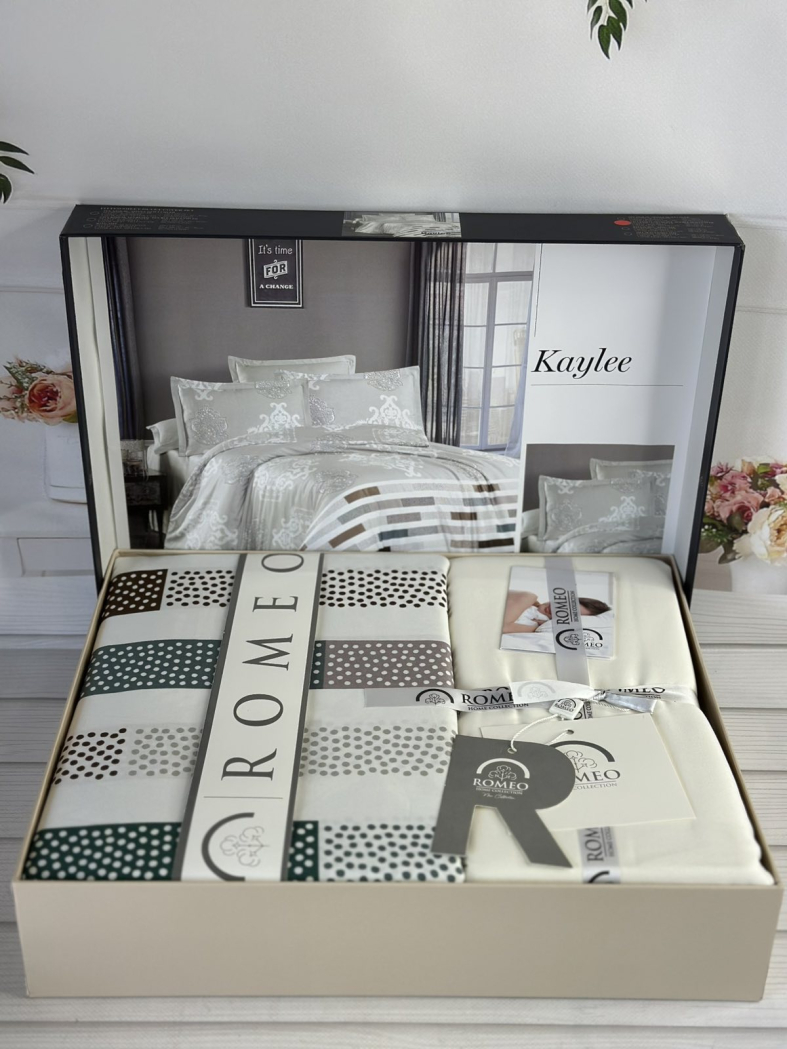 Kaylee сатинова постільна білизна. Євро розмір. Romeo home Туреччина.