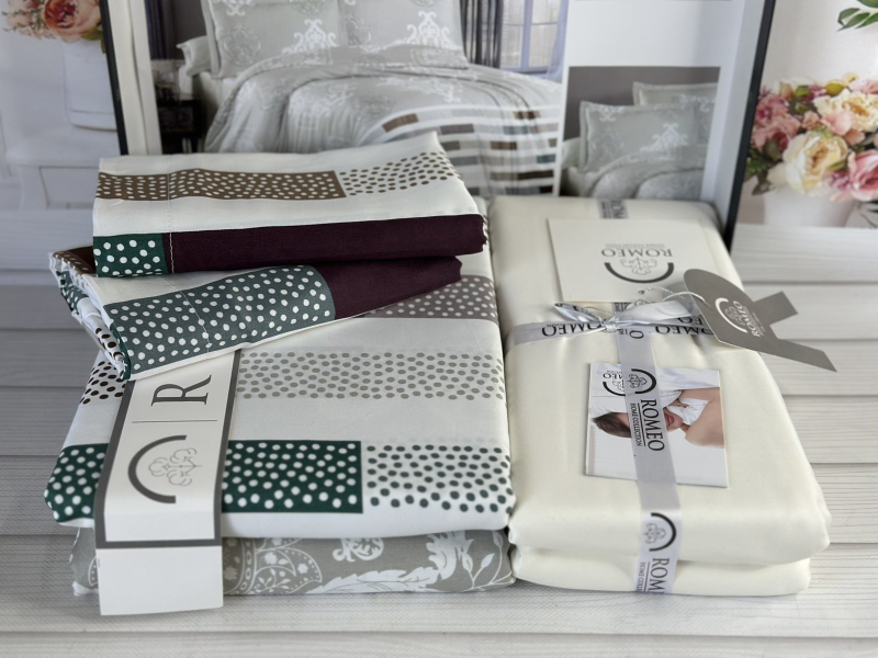 Kaylee сатинова постільна білизна. Євро розмір. Romeo home Туреччина.