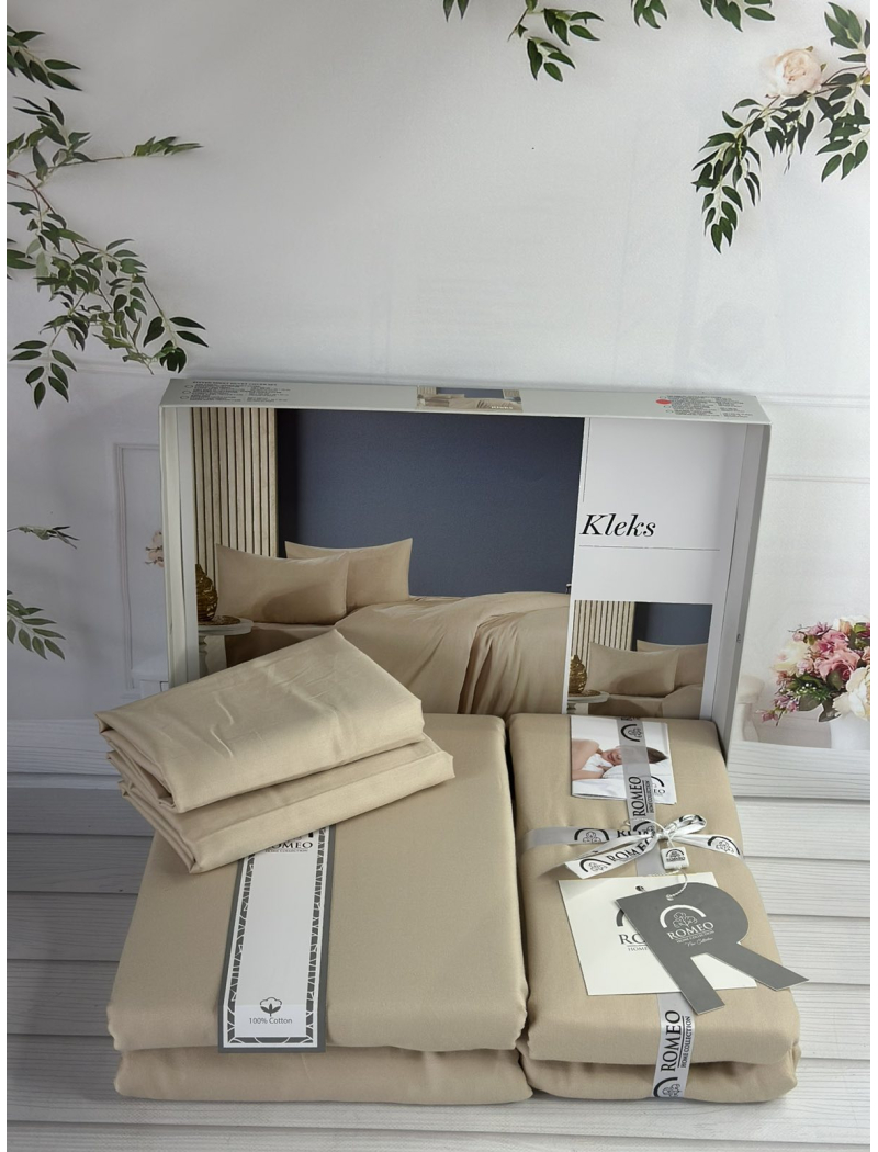 Kleks Однотонное сатинова постільна білизна. Євро розмір. Romeo home Туреччина.