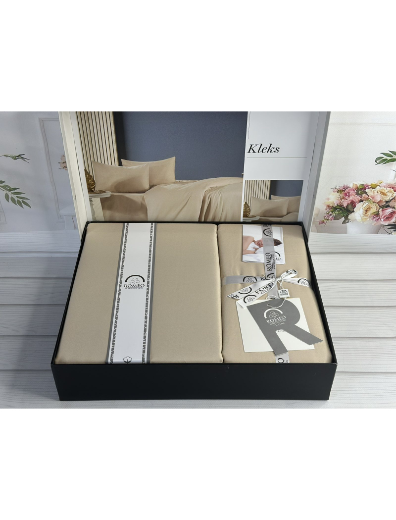 Kleks Однотонное сатинова постільна білизна. Євро розмір. Romeo home Туреччина.