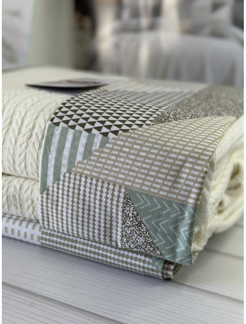 Krem Літній набір з Плед машинна в'язка. Romeo home Туреччина