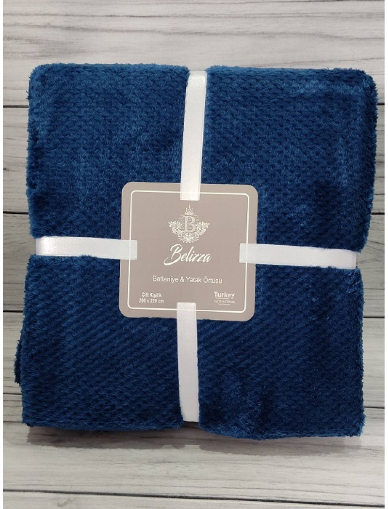 Kurtcuk blue плед 200х220см. Мікрофібра. Belizza Туреччина.
