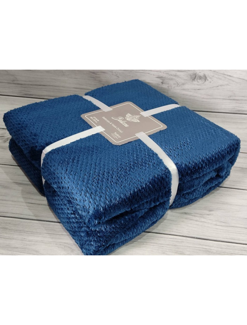 Kurtcuk blue плед 200х220см. Мікрофібра. Belizza Туреччина.