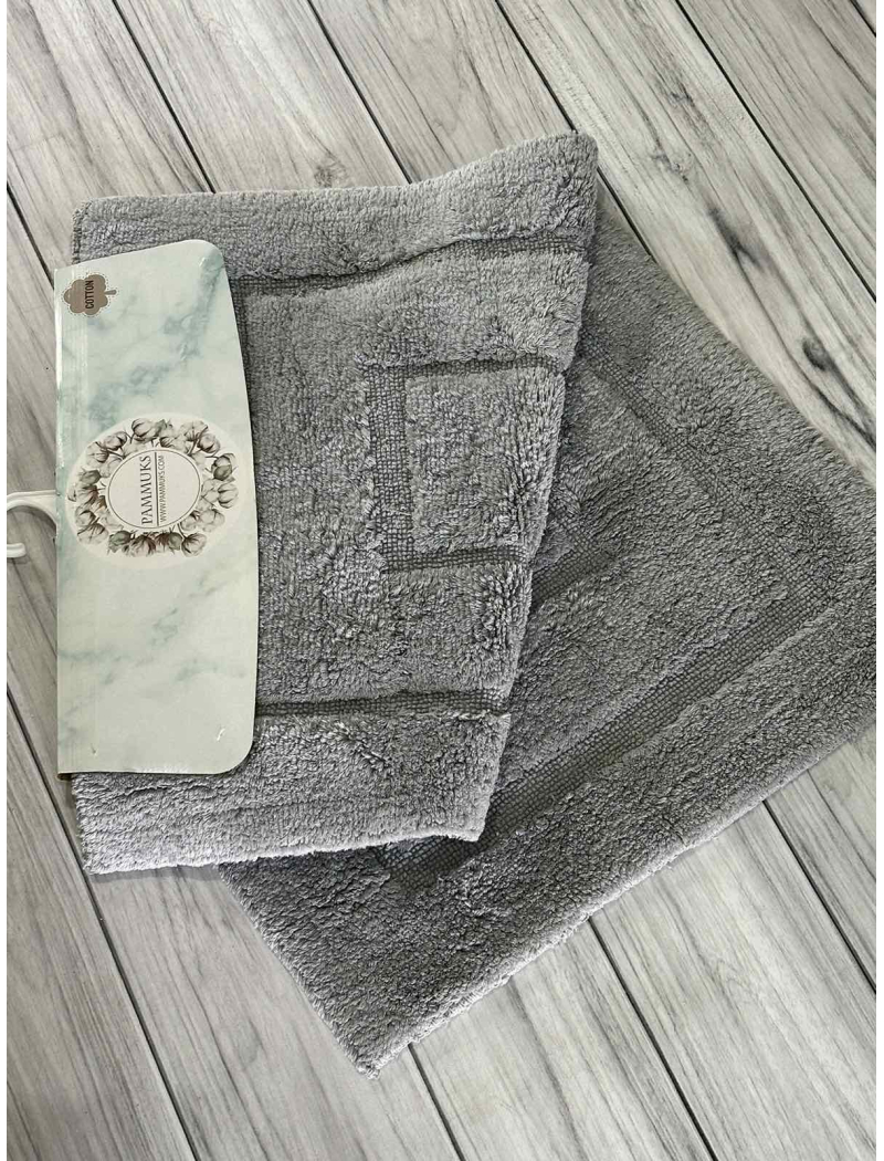 Kvadrat gri. Килимки в ванну кімнату 2в1. Pammuks Collection Туреччина