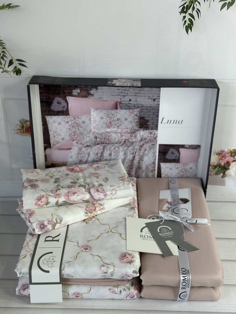 Luna сатинова постільна білизна. Євро розмір. Romeo home Туреччина.