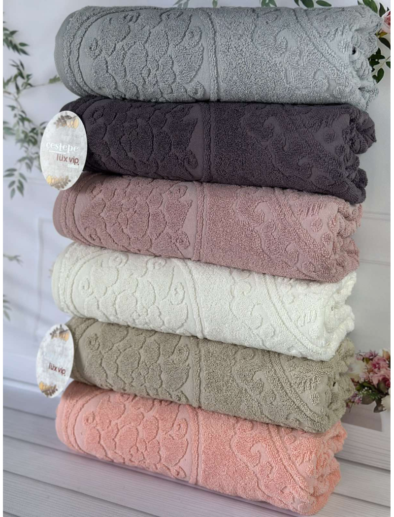 Lux cotton Baki махрові рушники 70х140см., 6 шт/уп. CestepeТуреччина.