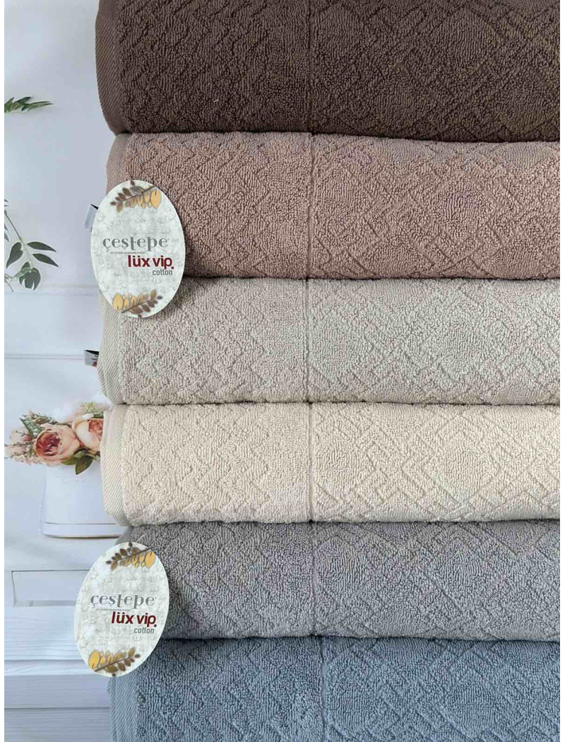 Lux cotton Grand махрові рушники 70х140см., 6 шт/уп. CestepeТуреччина.