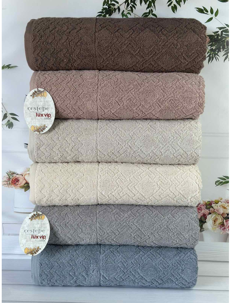 Lux cotton Grand махрові рушники 70х140см., 6 шт/уп. CestepeТуреччина.