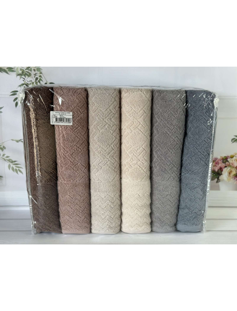 Lux cotton Grand махрові рушники 70х140см., 6 шт/уп. CestepeТуреччина.