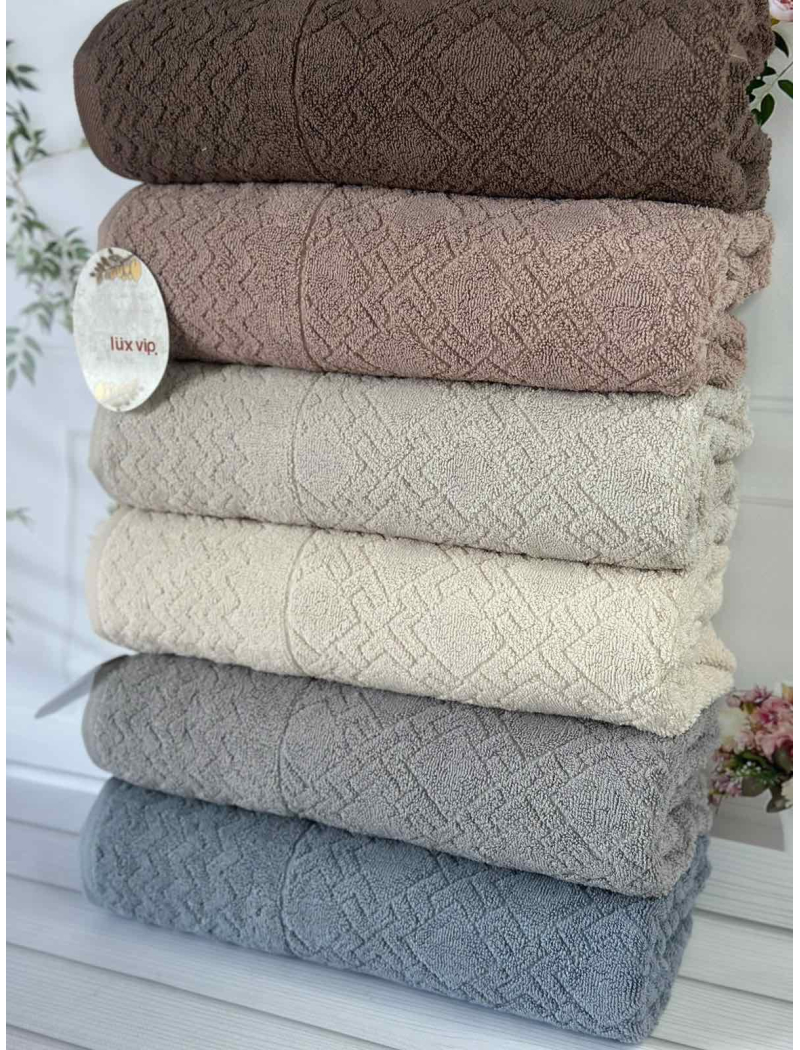 Lux cotton Grand махрові рушники 70х140см., 6 шт/уп. CestepeТуреччина.