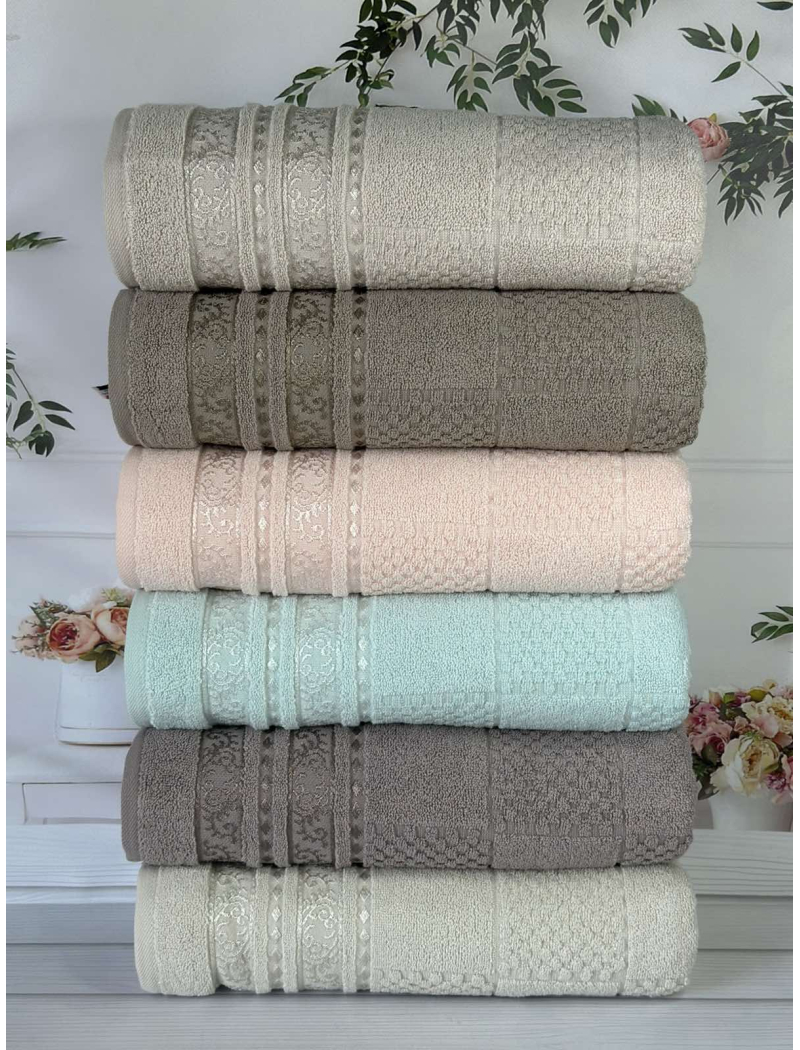 Lux cotton Senfoni махрові рушники 50х90см., 6 шт/уп. CestepeТуреччина.