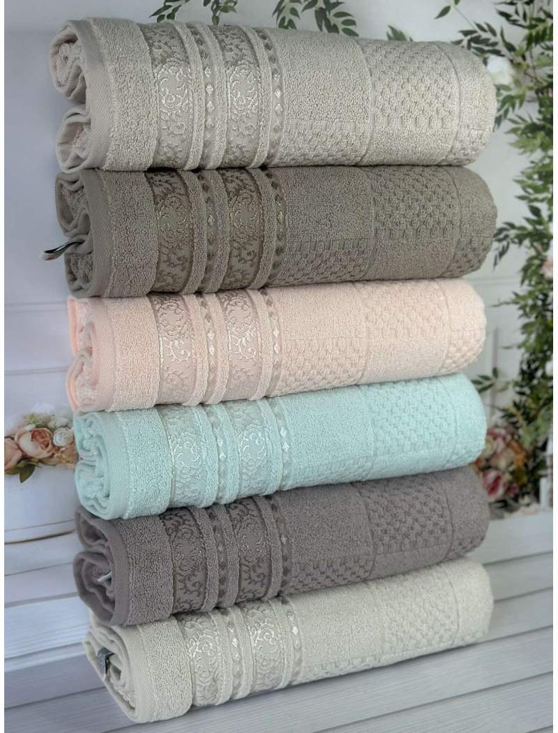 Lux cotton Senfoni махрові рушники 50х90см., 6 шт/уп. CestepeТуреччина.