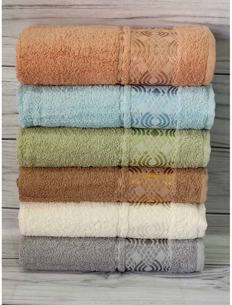 Mame 510 50х90см., 6 шт/уп. махрові рушники. Бавовна. Туреччина