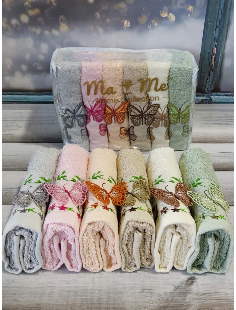 Mame Butterfly 30х50см., 6 шт/уп. кухонні махрові рушники.