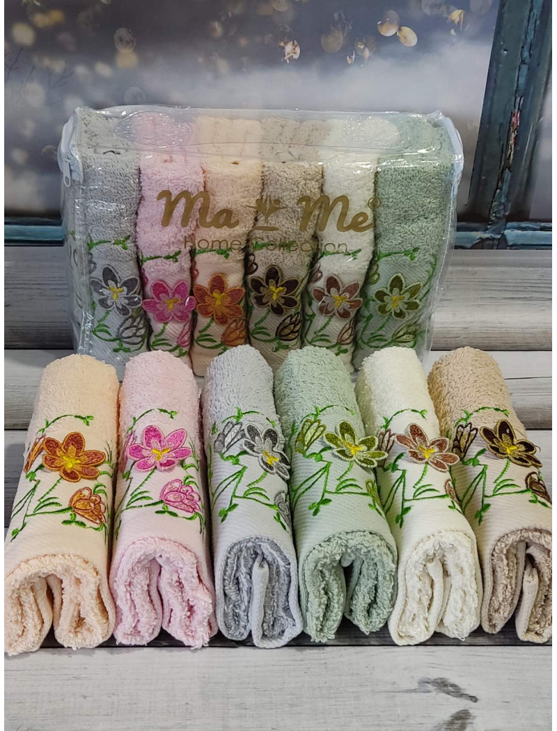 Mame 3d Orkide 30х50см., 6 шт/уп. кухонні махрові рушники.