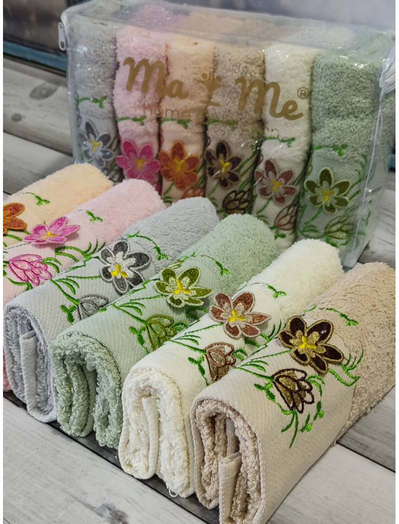 Mame 3d Orkide 30х50см., 6 шт/уп. кухонні махрові рушники.