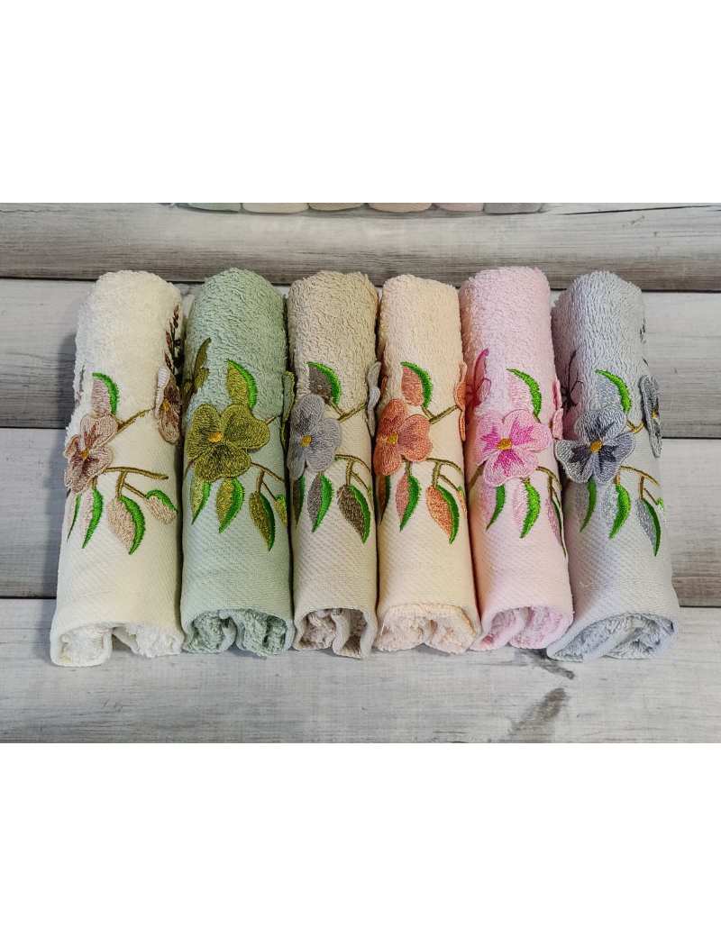 Mame Flowers 30х50см., 6 шт/уп. кухонні махрові рушники
