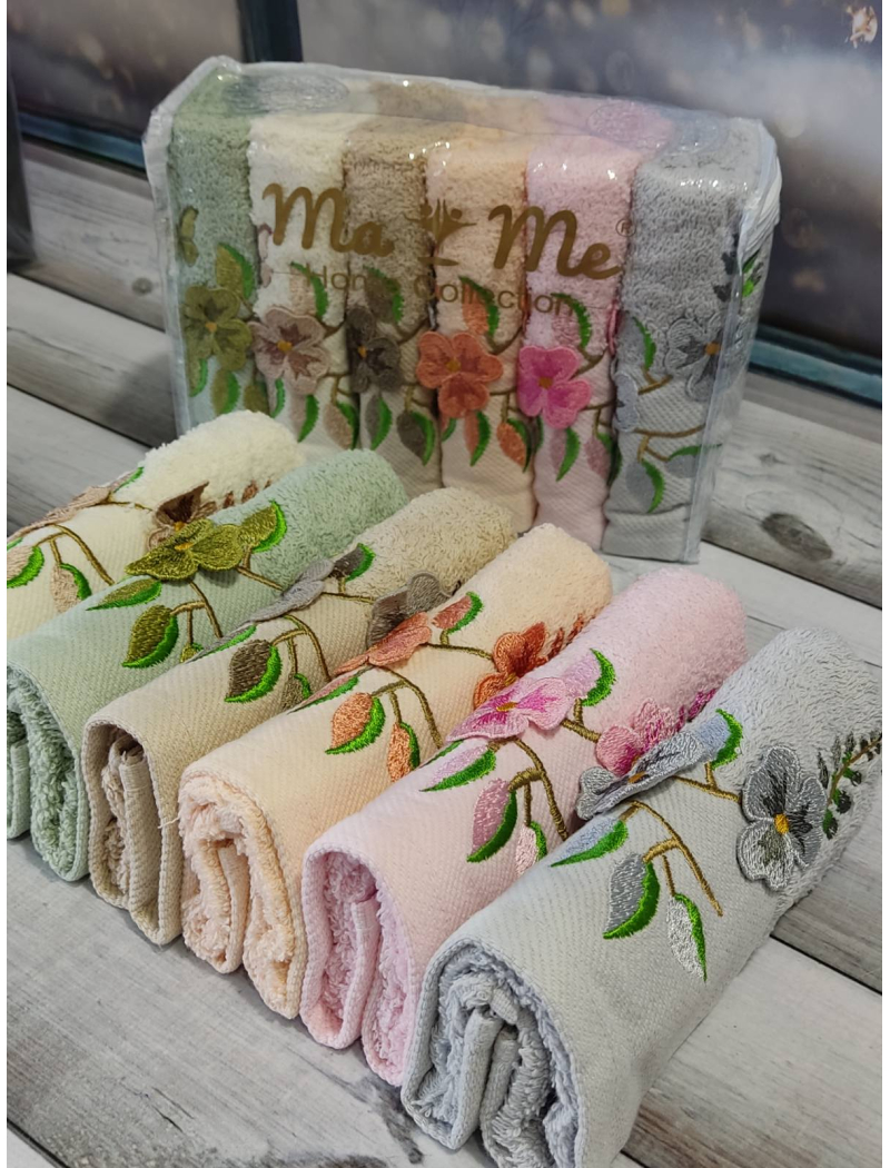 Mame Flowers 30х50см., 6 шт/уп. кухонні махрові рушники