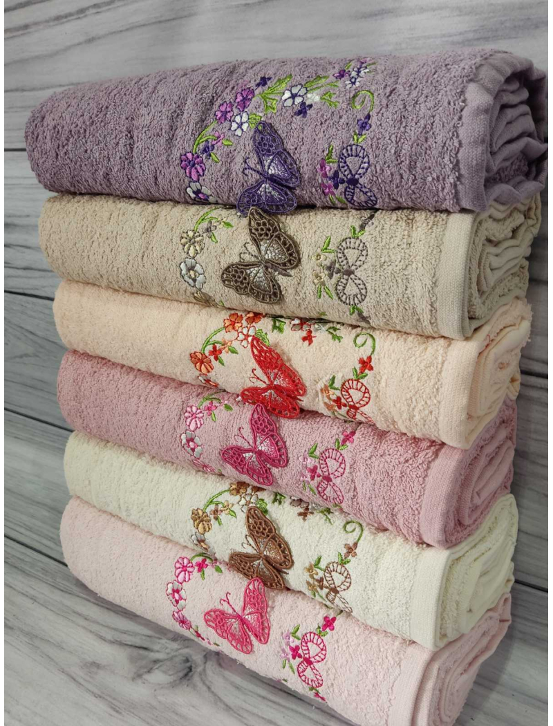 3D Kelebek 50х90см., 6 шт/уп. махрові рушники 3D.