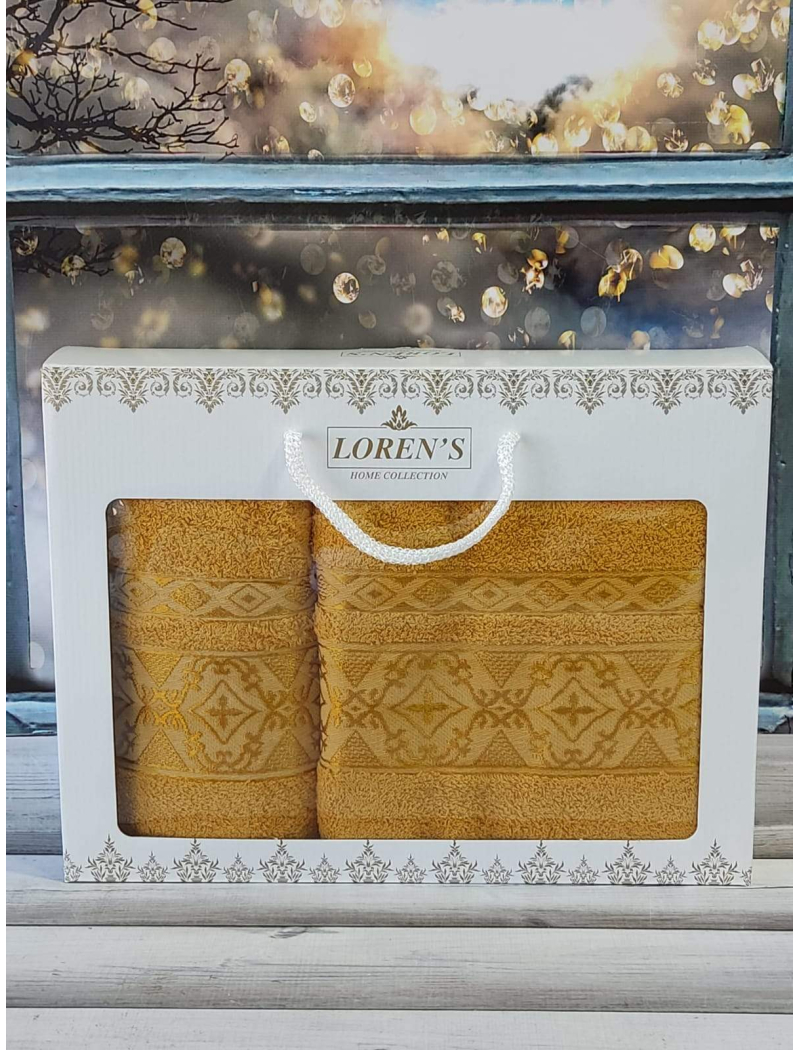 Mame krestik yellow набір 2в1 махрові бавовняні рушники. Туреччина.