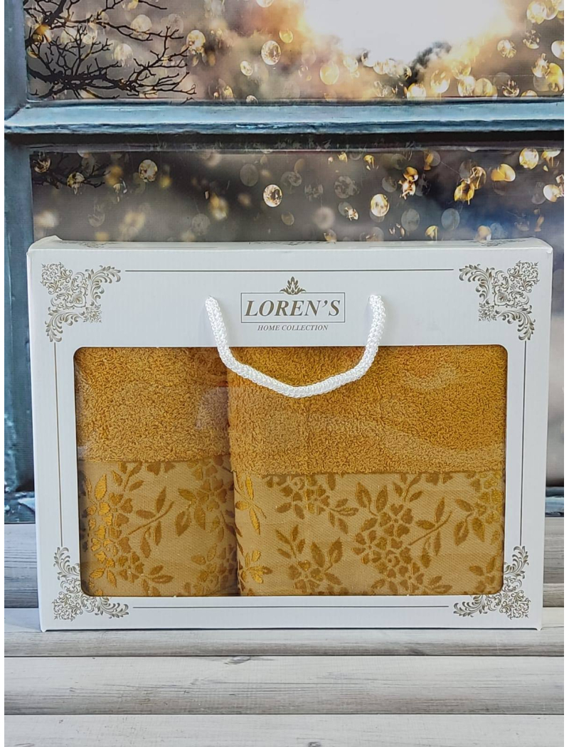 Mame romaska yellow набір 2в1 махрові бавовняні рушники. Туреччина.