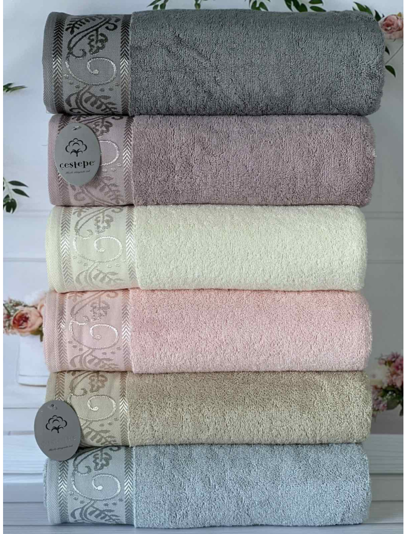 Micro delux Ahenk рушники 50х90см., 6 шт/уп. Мікрокоттон. CestepeТуреччина.