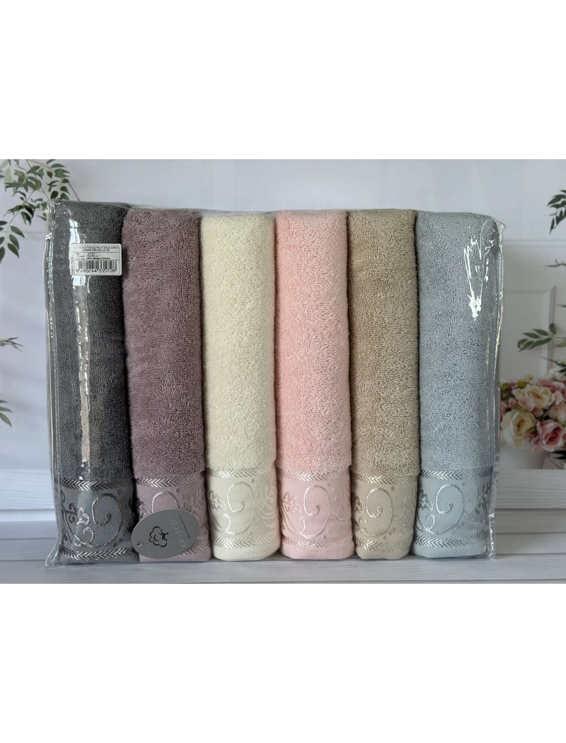 Micro delux Ahenk рушники 50х90см., 6 шт/уп. Мікрокоттон. CestepeТуреччина.